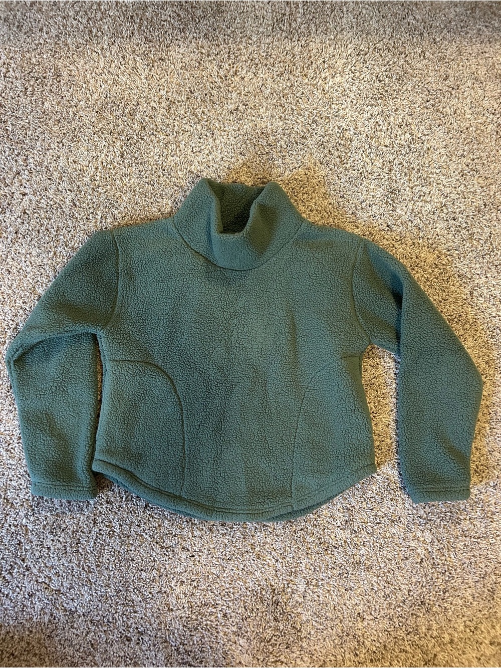 Serra Plush Funnel Neck Puffer Moss Green